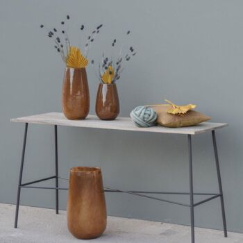 Flower Vase Robert Brown Glass By Dut Z, 4 of 6