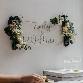 Personalised Eucalyptus And Rose Name Sign, 5 of 6