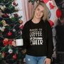 Running On Coffee And Christmas Cheer Sweatshirt, thumbnail 1 of 1