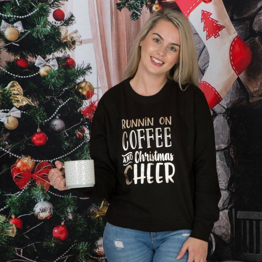 Running On Coffee And Christmas Cheer Sweatshirt
