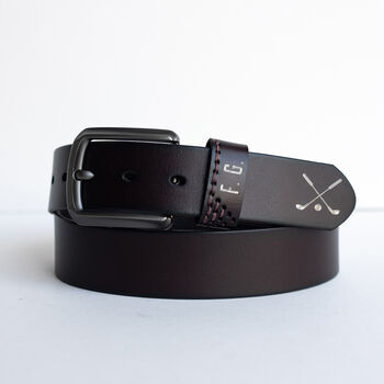Men's Premium Leather Belt With Simple Stitch Detail, 4 of 10