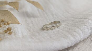 9ct Solid White Gold Personalised Botanical Ring, 4 of 5
