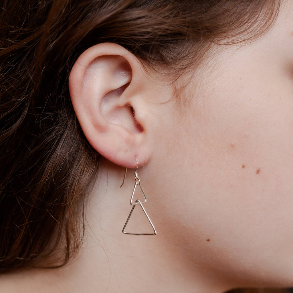 Triangle Interlocking Earrings By Francesca Rossi Designs
