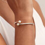 Hope Round Pearl Bypass Bangle, thumbnail 1 of 3