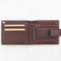 Personalised Leather Wallet Flip Up Rfid Gift, thumbnail 7 of 12