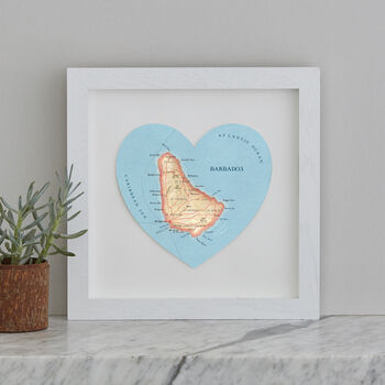 Barbados Map Heart Print, 2 of 4