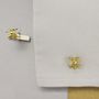 Bee Cufflinks In Silver And Gold, thumbnail 2 of 2