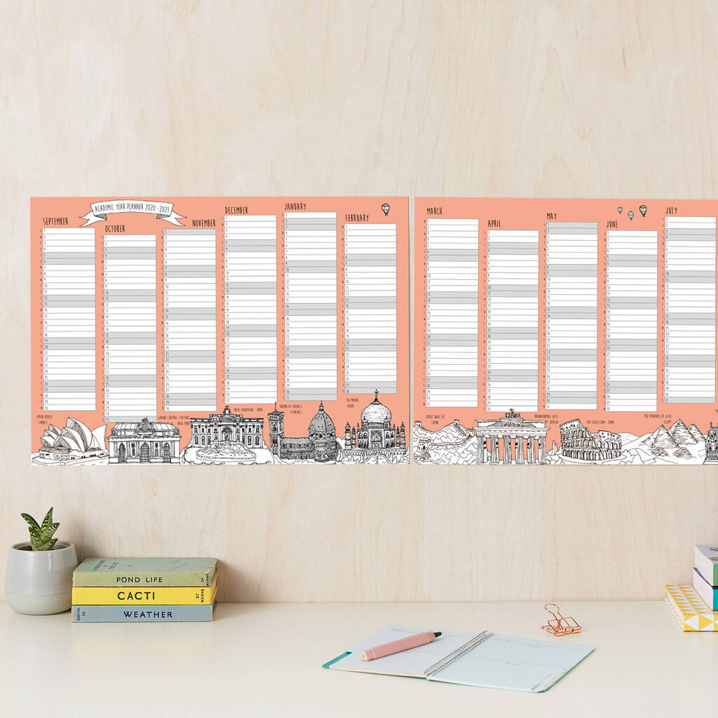 2020 2021 Academic Year Wall Planner By Tessa Galloway
