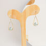 Dainty Gold Plated Drop Earrings, thumbnail 5 of 5