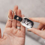 Personalised Baby Ultrasound Leather And Metal Keyring, thumbnail 5 of 5