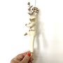 Spun Cotton Christmas Decoration Gold Twig Girl, thumbnail 4 of 6