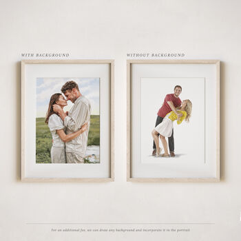 Newlyweds Gift Engagement Couple Gift Portrait, 4 of 11
