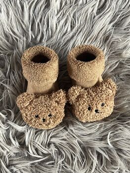 Brown Teddy Bear Baby Socks, 9 of 10