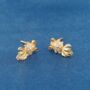 Gold Red Eye Chinese Fish Stud Earrings, thumbnail 6 of 7