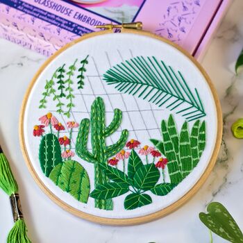 Glasshouse Cactus And Plants Embroidery Kit, 3 of 6