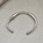 Organically Shaped Bangle Silver, thumbnail 6 of 8