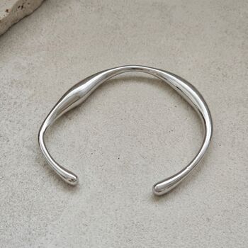 Organically Shaped Bangle Silver, 6 of 8