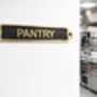 Decorative Brass Pantry Door Sign Plate With Black Finish, thumbnail 2 of 7