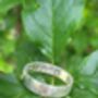 Bark Effect Wedding Bands In Eco Silver, thumbnail 11 of 11