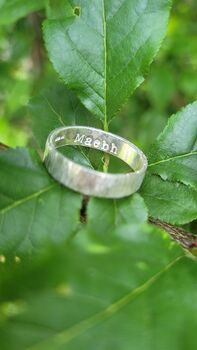 Bark Effect Wedding Bands In Eco Silver, 11 of 11