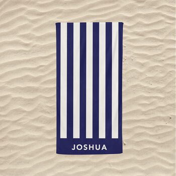 Personalised Striped Beach Towel, 3 of 8