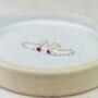 Sterling Silver Chained Birthstone Mini Studs, thumbnail 4 of 5