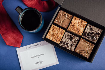 Fathers Day Six Piece Brownie Gift Box, 3 of 6