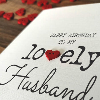 Personalised Birthday Card For Special Husband, Handmade Card, 4 of 4