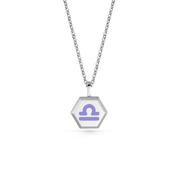 Libra Zodiac Glowing Pendant Necklace With Uv Keyring Torch, 9 of 12