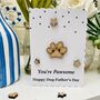 Pawsome Father's Day Card For Dog Dad Or Grandad, thumbnail 1 of 2