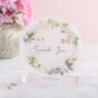 Round Frosted Floral Earring Storage Stand, thumbnail 1 of 7