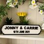 Personalised Wedding Surname Vintage Wooden Road Sign, thumbnail 11 of 12