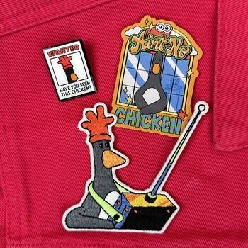 Feathers Mcgraw Remote Glow In The Dark Sew On Patch, 4 of 4