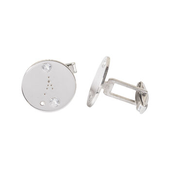 Silver Personalised Astrological Cufflinks, 2 of 2