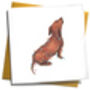 Dachshund Tan 'Happy Howlidays' Christmas Card, thumbnail 1 of 4
