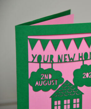 Your New Home Laser Cut Greeting Card, 3 of 7