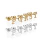Big Letter Alphabet Earrings 18 Ct Gold Or Silver, thumbnail 10 of 12