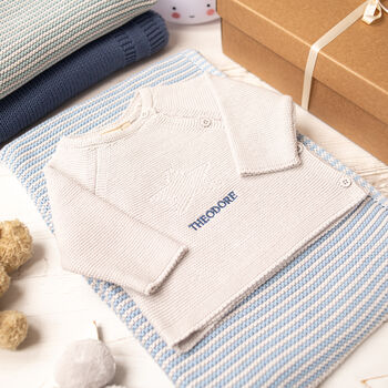 Unisex Baby Star Knitted Outfit Set, 5 of 8