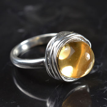 Dina Ring Silver And Citrine, 2 of 3