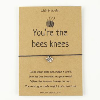 You're The Bees Knees Charm Wish Bracelet, 3 of 4