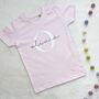 Rose Gold And Pink Girls T Shirt Personalised With Name, thumbnail 1 of 2