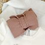 She's Here Embroidered New Baby Long Sleeve Knitted Romper, thumbnail 10 of 12