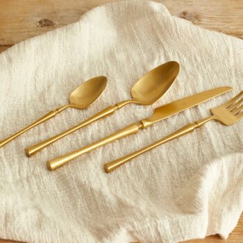 Paris Gold Stainless Steel Cutlery Sets X16/24 Pieces, 3 of 6