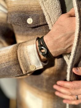 Green Paracord Vegan Cremation Urn Bracelet Memorial Keepsake For Ashes, 4 of 12