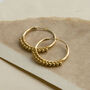 Gold Plated Sterling Silver Ball Detail Hoops, thumbnail 1 of 5
