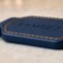 Personalised Dark Blue Hand Stitched Leather Key Fob, thumbnail 5 of 7