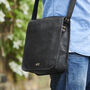 Leather Messenger Day Bag, thumbnail 8 of 9