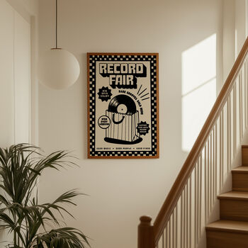 Record Fair Print | Vinyl Record Wall Art | Music Inspired Poster | Retro Mid Century Decor, 8 of 9
