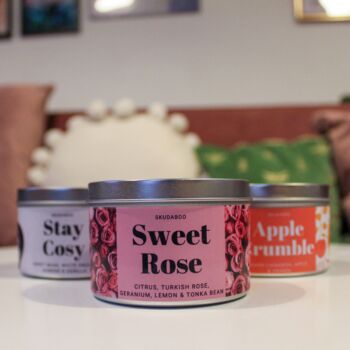 Sweet Rose Scented Soy Wax Candle 220g, 5 of 5