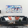 Elegant Trio Of Leaves Metal Art Contemporary Decor, thumbnail 6 of 10